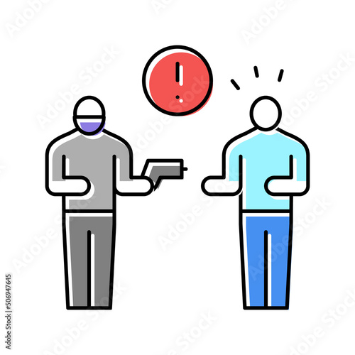 criminal attempt and conspiracy color icon vector illustration