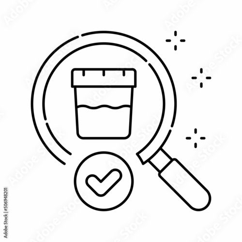 negative drug test line icon vector illustration
