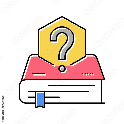 handbook literature color icon vector illustration