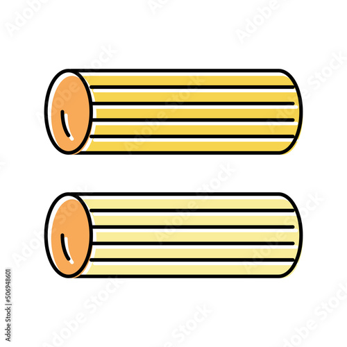 rigatoni pasta color icon vector illustration