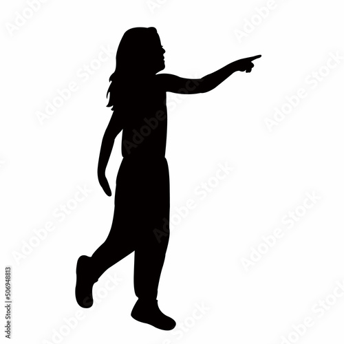 a girl body silhouette vector