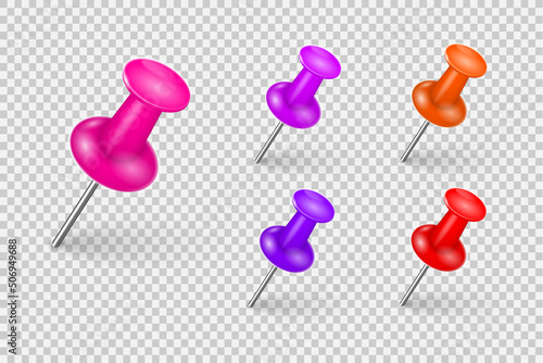3d pin tack, pinned pushpin, stationery needle