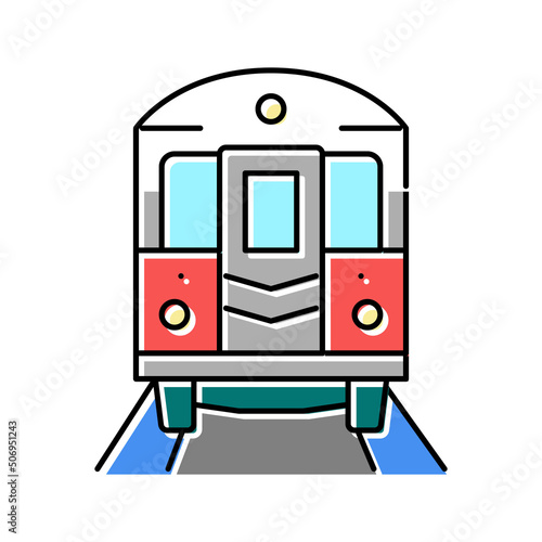 subway new york color icon vector illustration