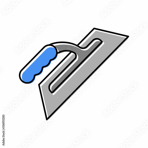 trowel tool color icon vector illustration