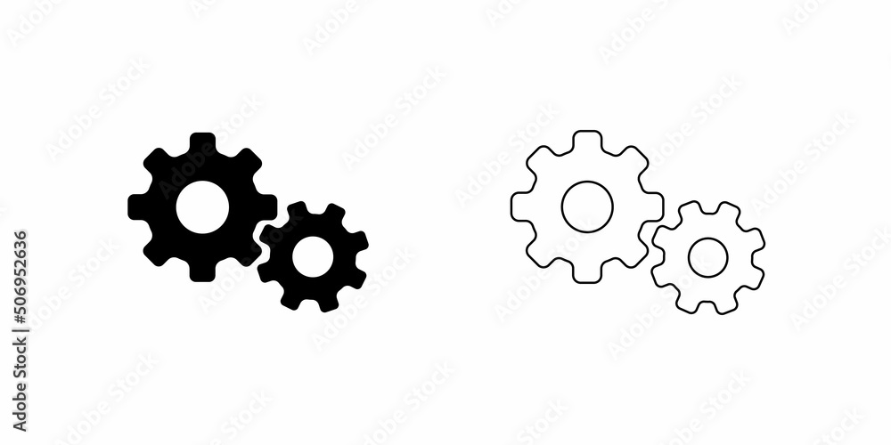 Gear vector icon. Settings sign.
Gear vector icon. Settings sign.