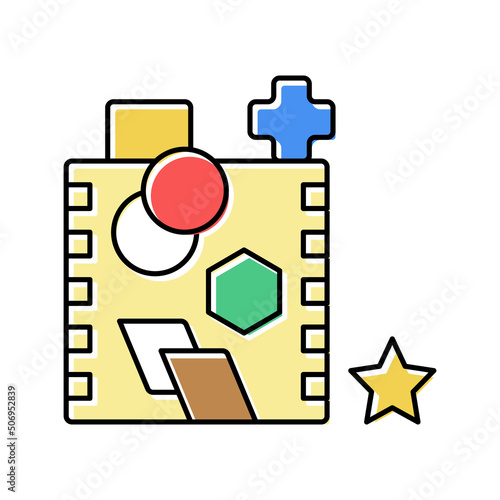 shape sorting color icon vector illustration