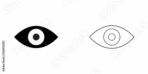 View vector icon, eye sign. 