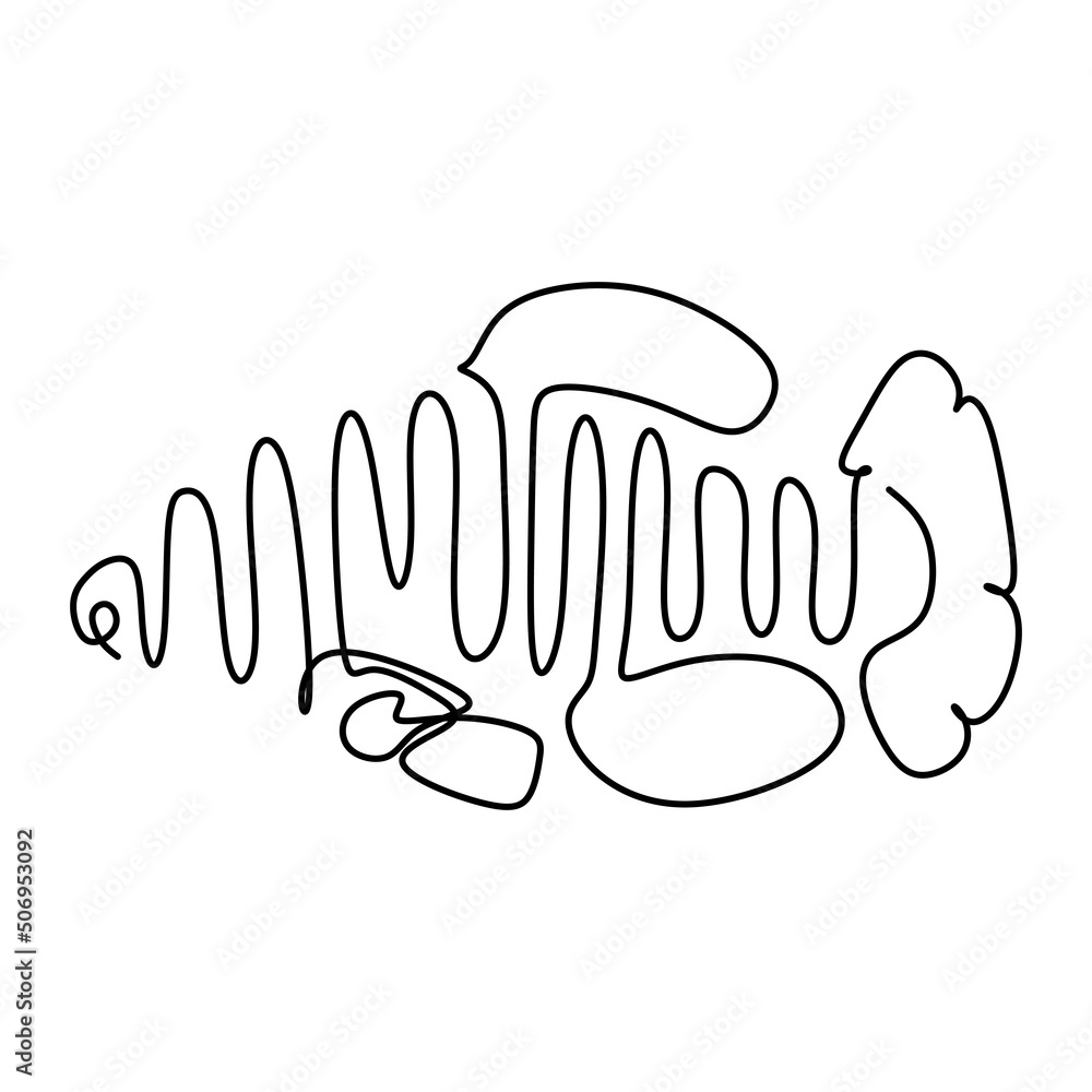 Abstract fish Continuous line drawing Abstract fish Continuous line drawing