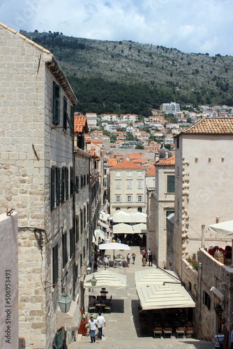 Looking down the Jesuit Stairs, Dubrovnik, Croatia. © Calum Smith