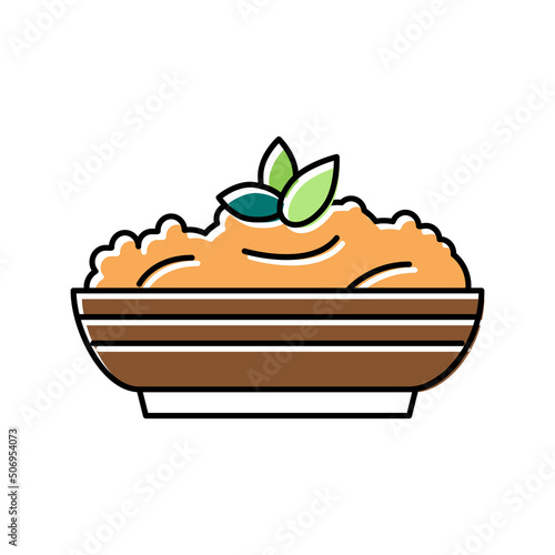puree carrot color icon vector illustration