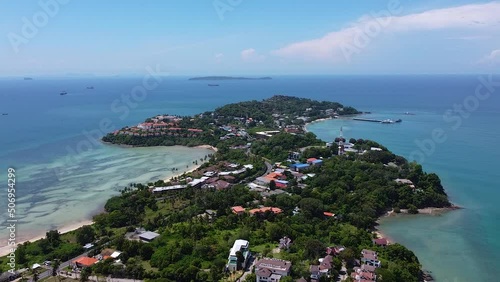 Ao Yon Beach on the eastern side of Phuket, a view from a high altitude of Ao Yon Beach at Cape Panwa in Phuket photo