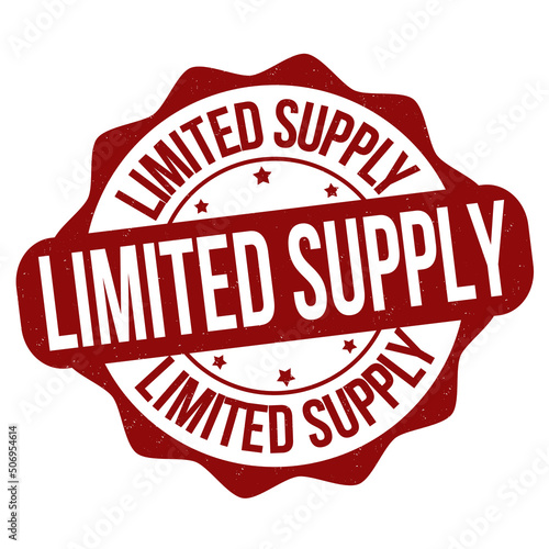 Limited supply grunge rubber stamp