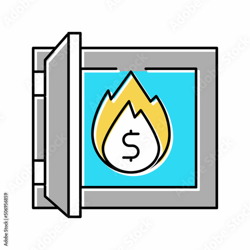 asset inflation color icon vector illustration