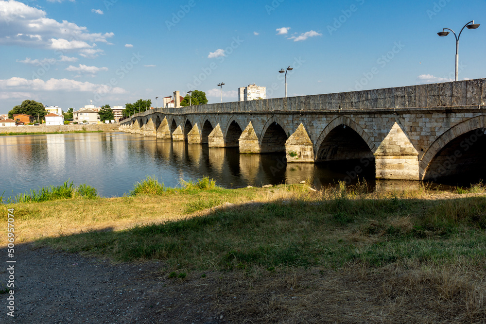 Old Bridge over Maritsa river in town of Svilengrad, Bulgaria