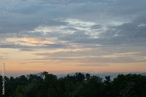 Beautiful sunset in the mountains