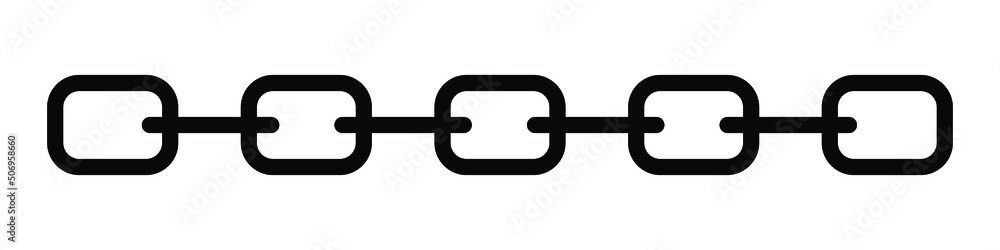 Black chain. Modern flat icon isolated on white background. Vector EPS 10 Black chain. Modern flat icon isolated on white background. Vector EPS 10