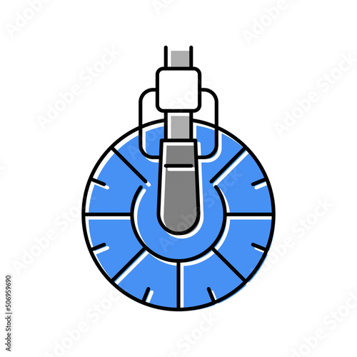 suction cleaner pool color icon vector illustration