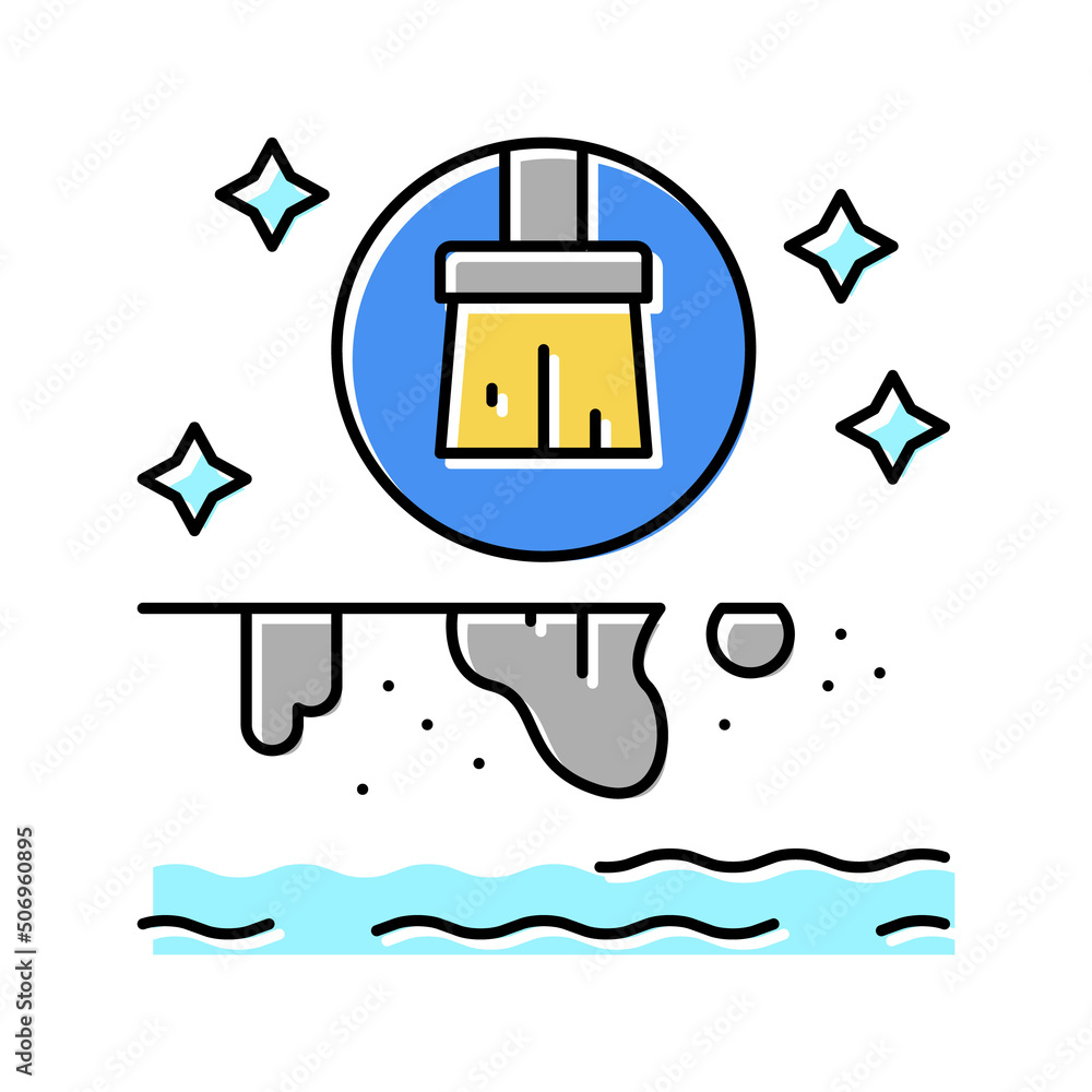 pool cleaning services color icon vector illustration