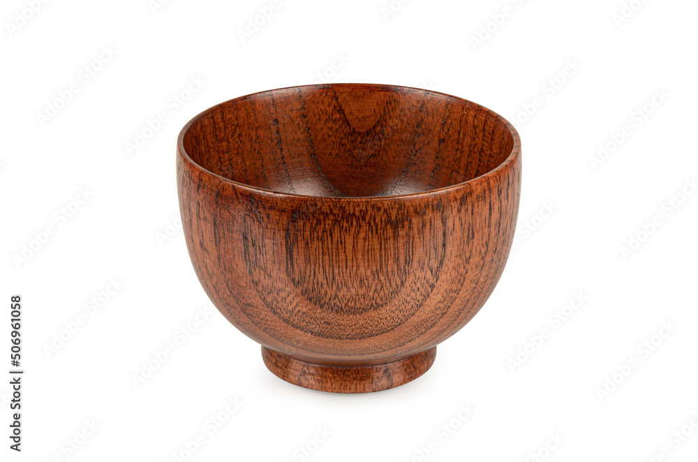 Wooden bowl isolated on white Wooden bowl isolated on white