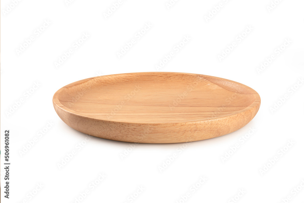 Wooden plate isolated on white background Wooden plate isolated on white background