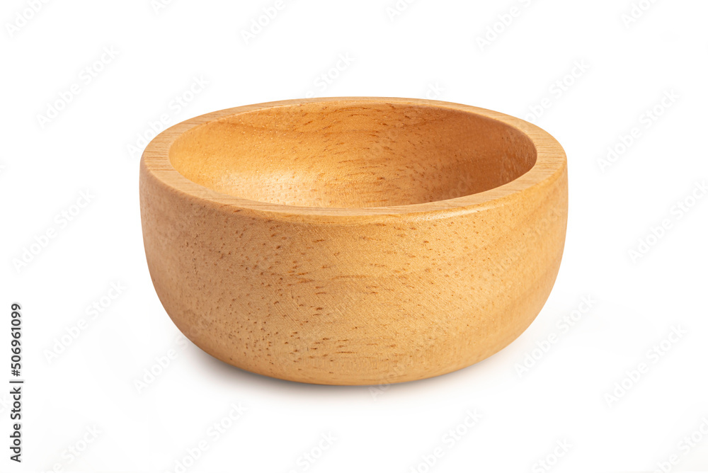 Wooden bowl isolated on white Wooden bowl isolated on white