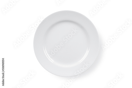 White plate isolated on white background