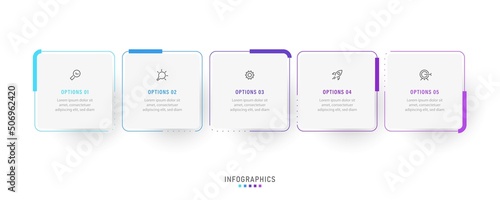 Vector Infographic label design template with icons and 5 options or steps. Can be used for process diagram, presentations, workflow layout, banner, flow chart, info graph.