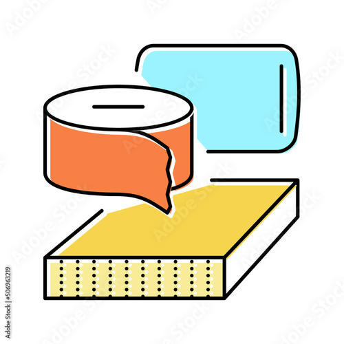 polyurethane thermoset color icon vector illustration