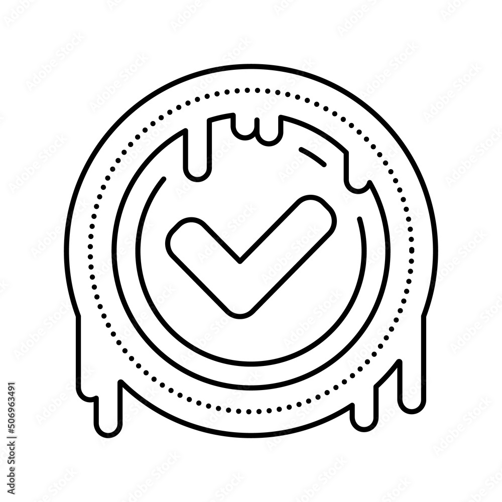 mark quality line icon vector illustration mark quality line icon vector illustration