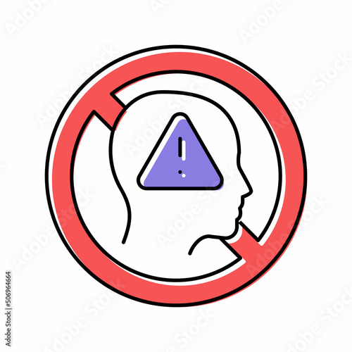 cancel culture color icon vector illustration