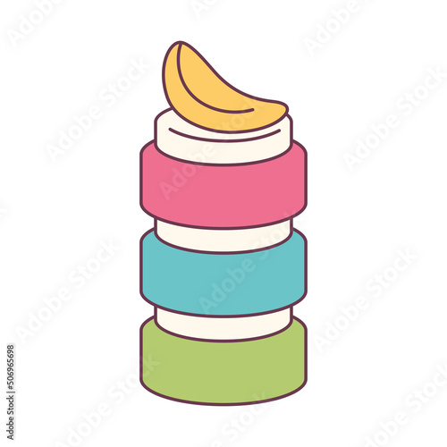 Isolated crunch cookie icon Dessert Vector illustration