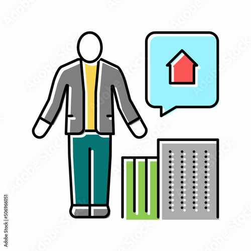 property manager color icon vector illustration