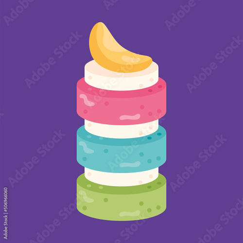 Isolated crunch cookie icon Dessert Vector illustration