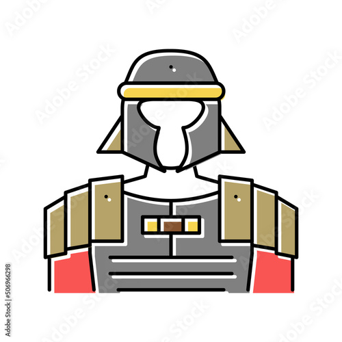 legionary ancient rome warrior color icon vector illustration