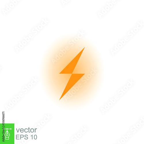 Free Download Lightning bolt thunder icon. Power energy battery concept. Glowing yellow on black background. Vector illustration isolated. EPS 10. - GFXLoad