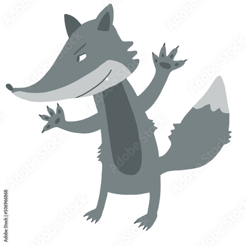 The big  bad wolf illustration