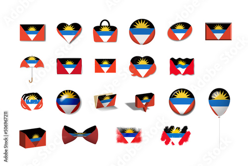 Free Download アンティグア・バーブーダ　国旗イラスト21種 - GFXLoad
