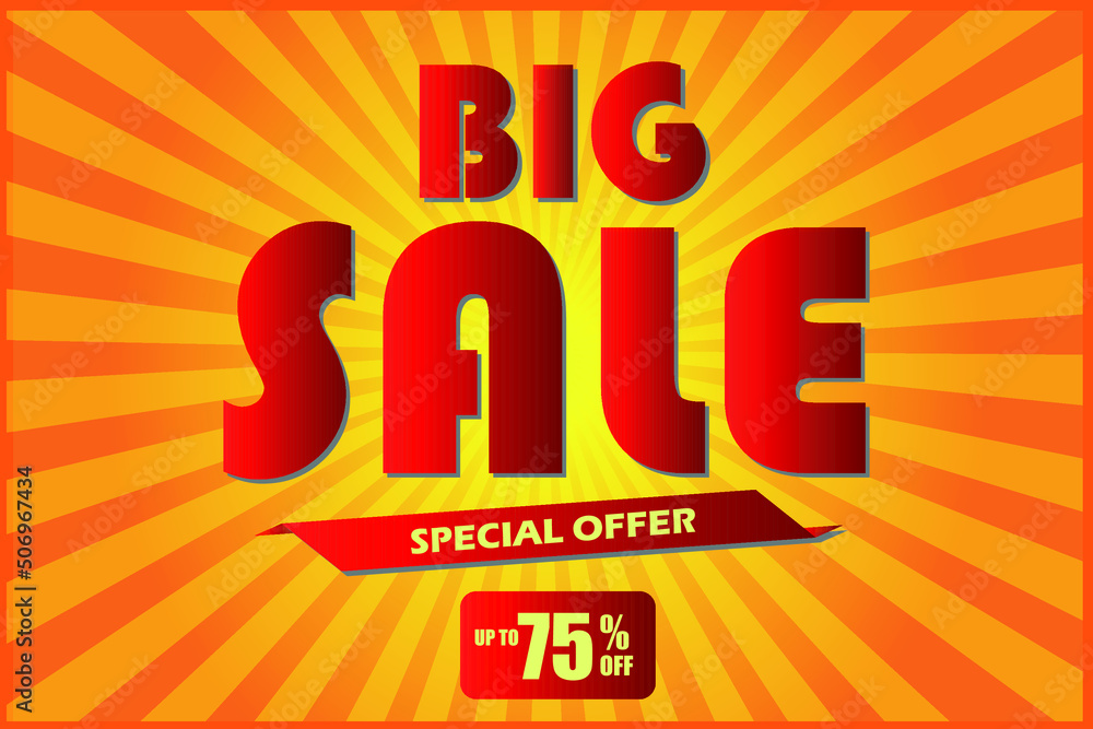 
big sale, poster for print and internet