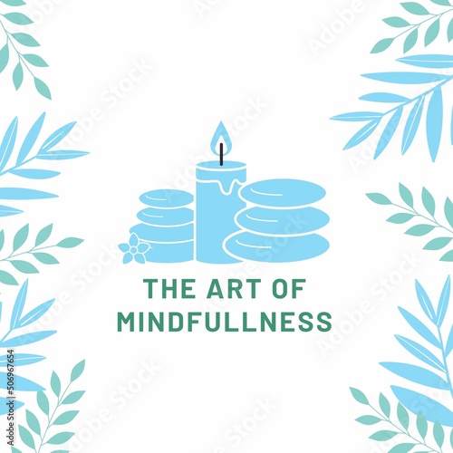 Illustration to promote mindfulness awareness and a healthy lifestyle both mentally and physically  pastel palletes