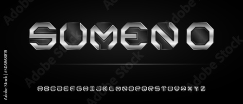 Abstract modern alphabet font with urban style template
