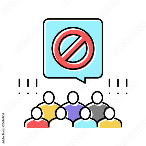 backlash people color icon vector illustration