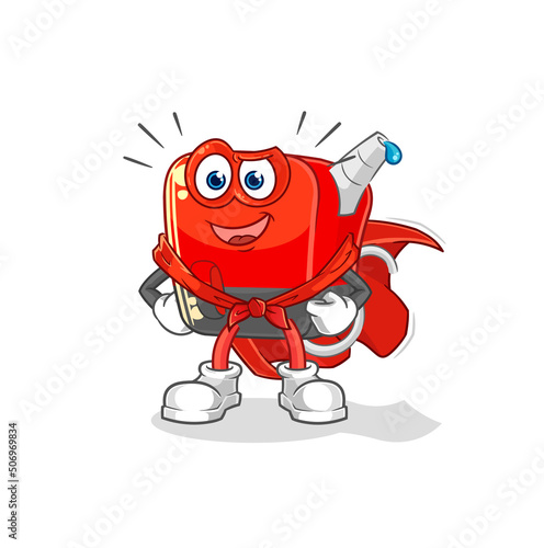 gasoline pump heroes vector. cartoon character