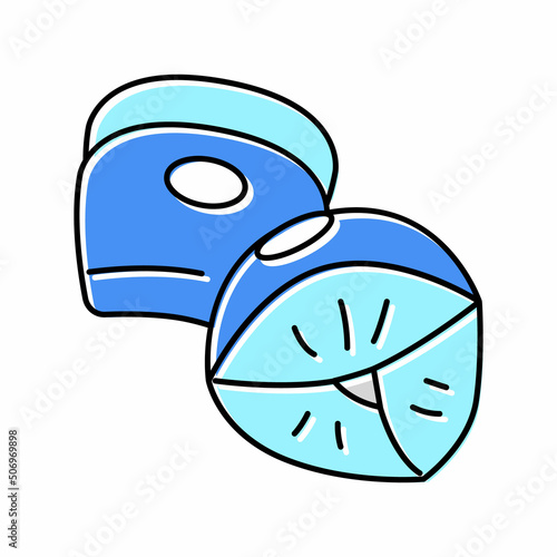 sleeves inflatable armbands color icon vector illustration