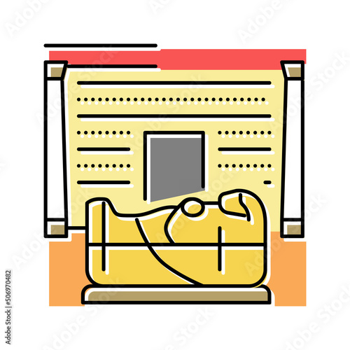 tomb pharaoh color icon vector illustration