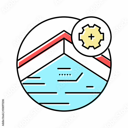 roof fascia color icon vector illustration