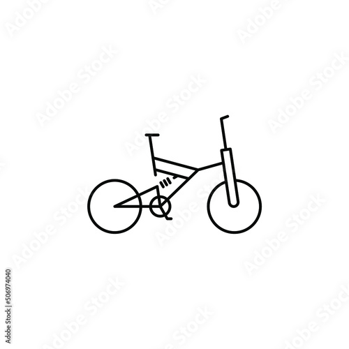 Bike, Bicycle Thin Line Icon Vector Illustration Logo Template. Suitable For Many Purposes.