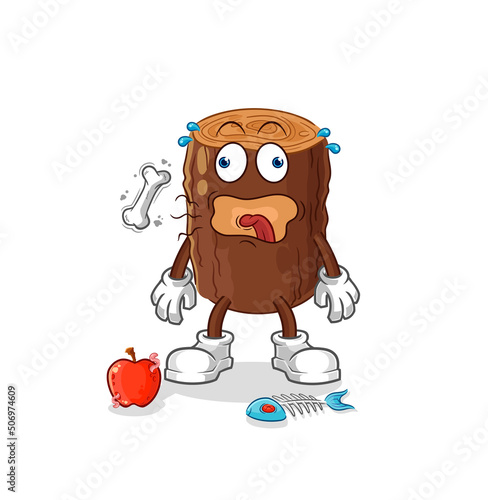 log burp mascot. cartoon vector