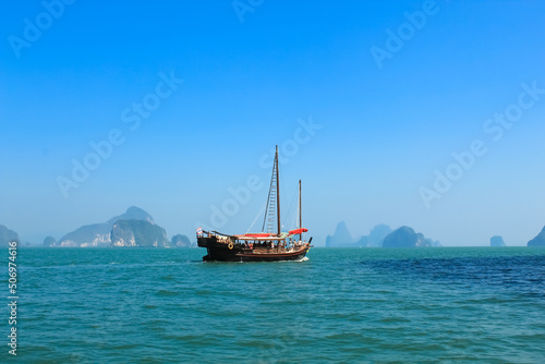 The sailing ship around Phang Nga bay  Phuket  China