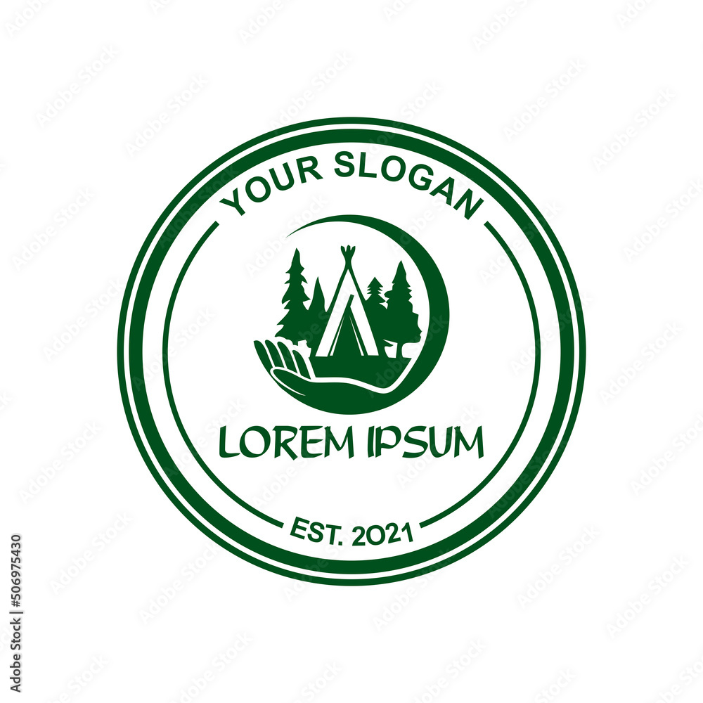 camping logo , adventure logo vector