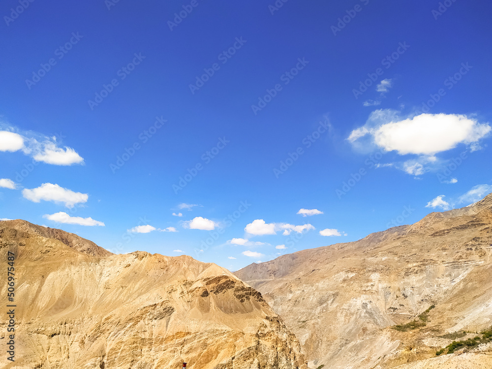 Beautiful desert Mountain View (cloudy blue sky)